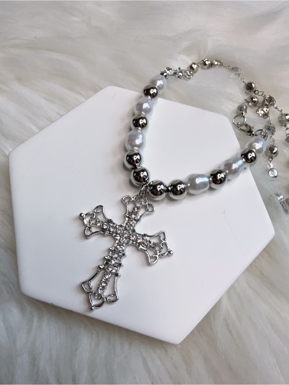 Silver Cross Pendant necklace